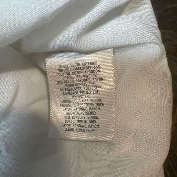 Maeve Anthropologie White fringe dress size 8 EUC - Picture 11 of 11